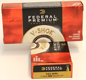 FEDERAL PREMUIM .243 WIN 70GR NOSLER BALLISTIC TIP